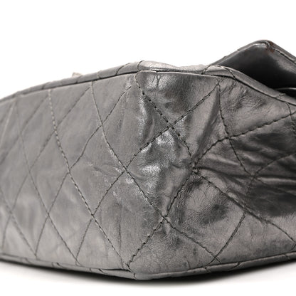 Chanel Metallic Aged Calfskin Quilted 2.55 Reissue 227 Flap Dark Silver 26 of 40