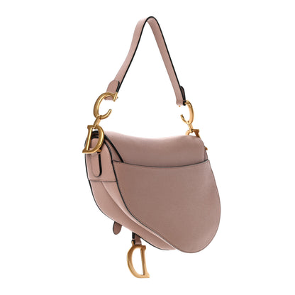 Christian Dior Grained Calfskin Mini Saddle Bag Light Pink 2 of 4