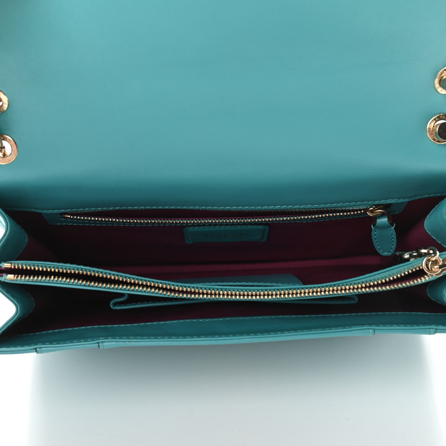 Bulgari Calfskin Serpenti Forever Shoulder Bag Tropical Turquoise 5 of 9
