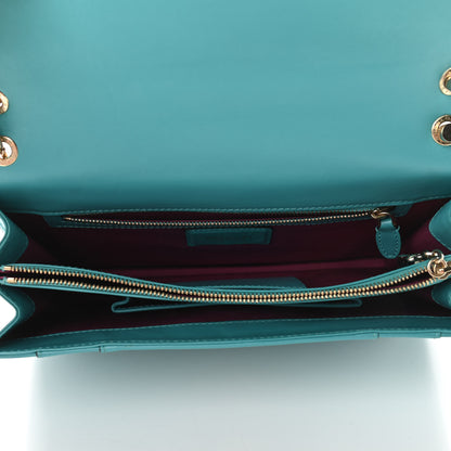 Bulgari Calfskin Serpenti Forever Shoulder Bag Tropical Turquoise 5 of 9