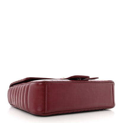 Prada Soft Calfskin Impunture Diagramme Large Chain Flap Shoulder Bag Cerise 4 of 10