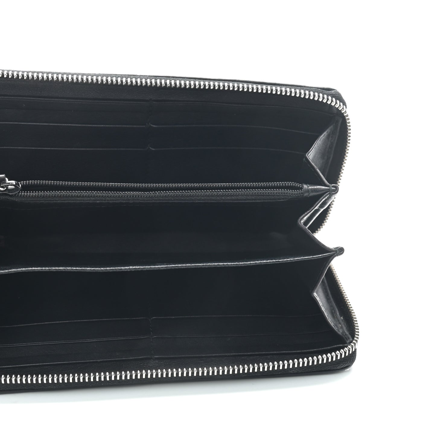 Guccissima Twins Zip Around Wallet Black