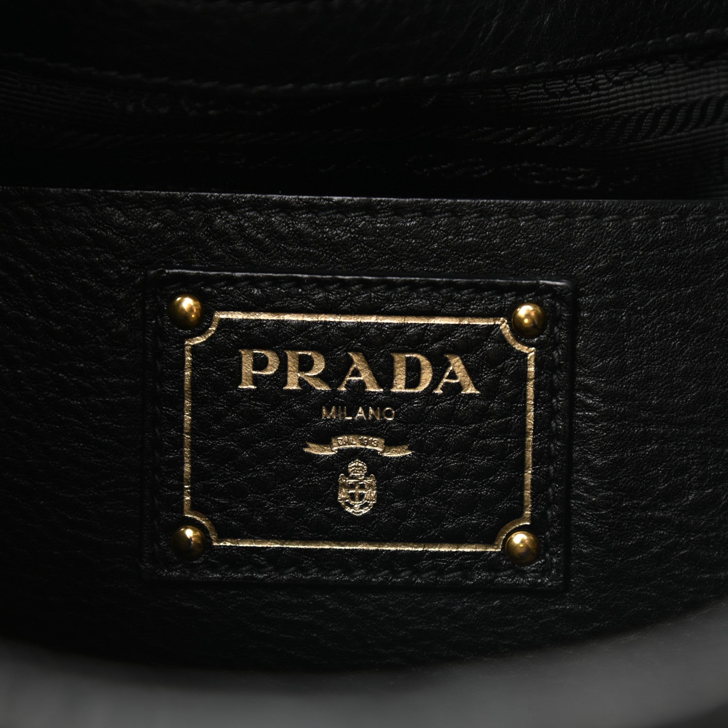 Prada Vitello Daino Side Pocket Hobo Black 6 of 10