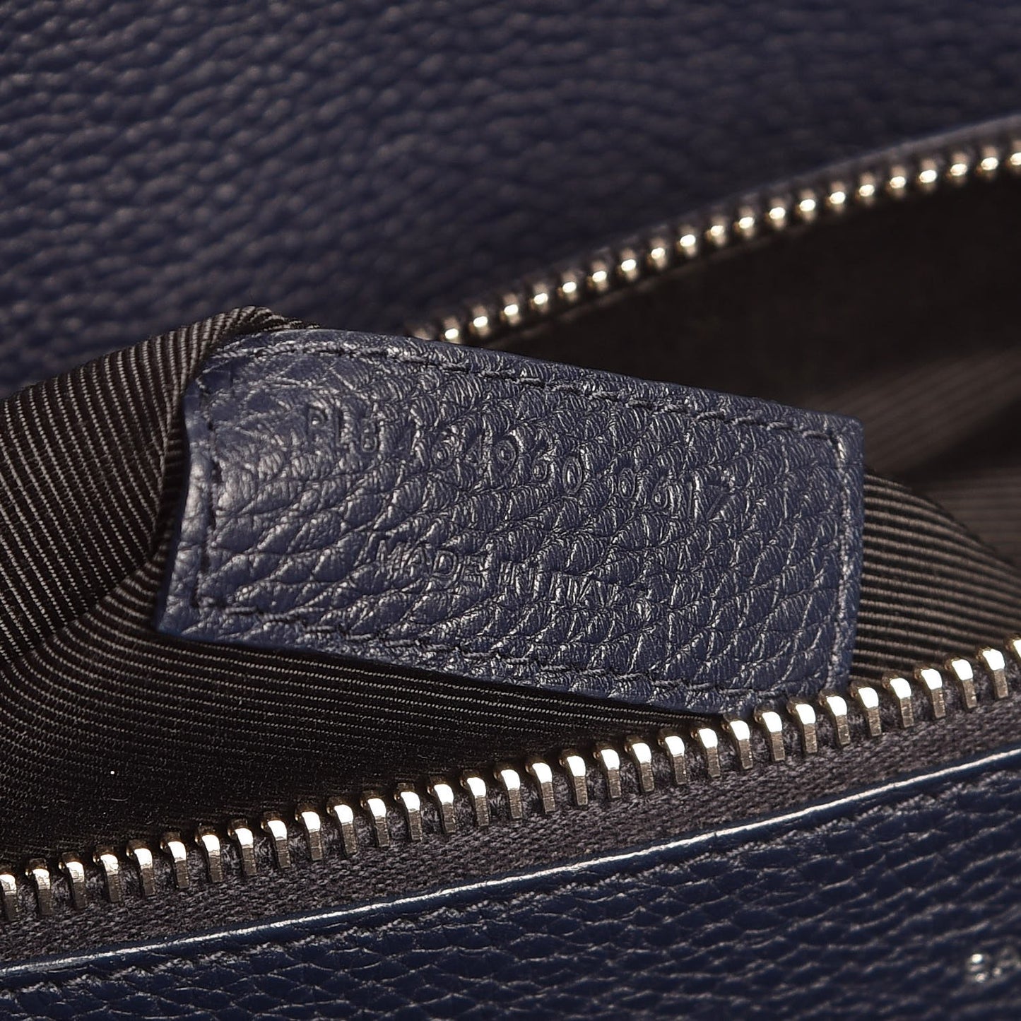 Grained Calfskin Small Supple Sac De Jour Navy