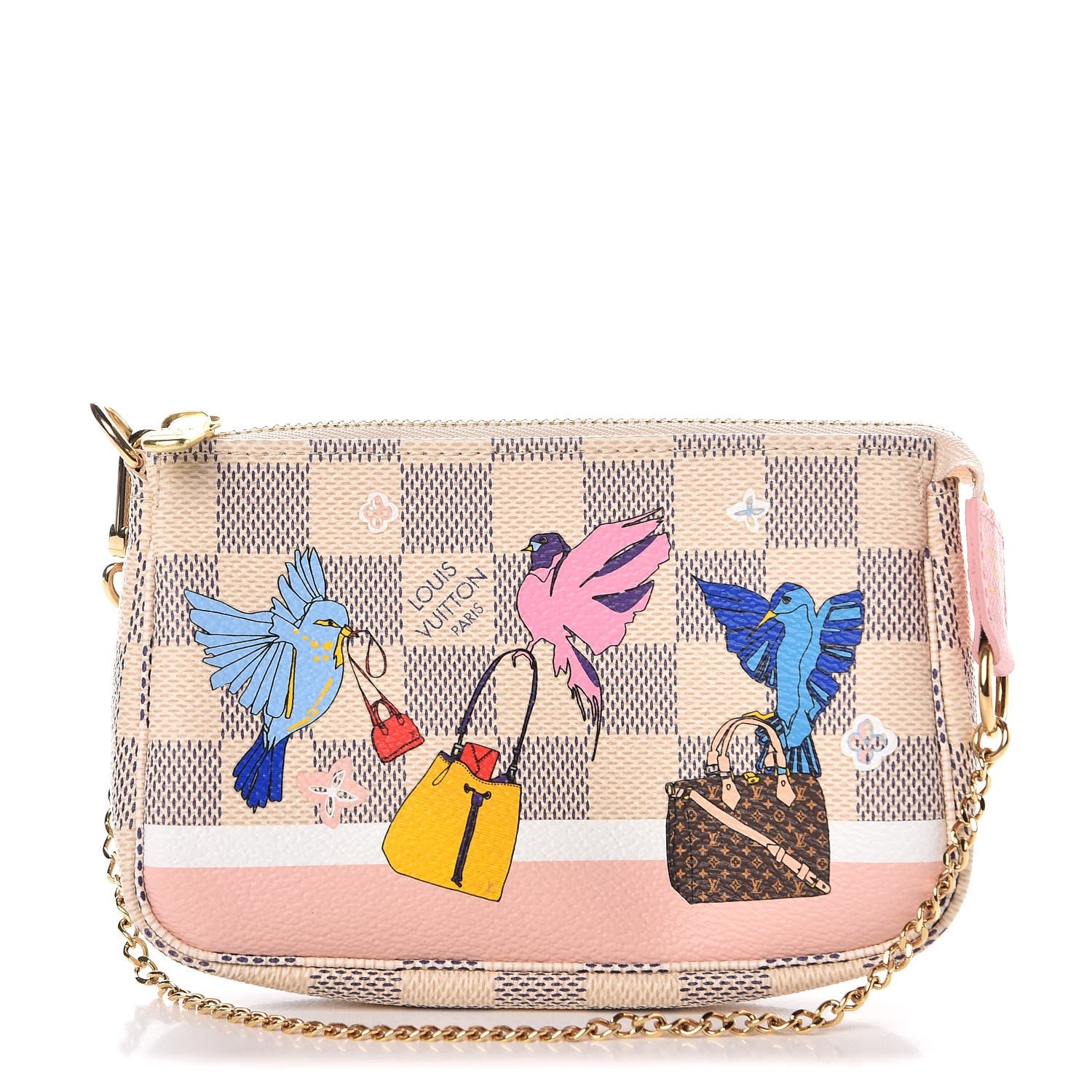 Louis Vuitton Damier Azur 2018 Christmas Animation Mini Pochette Accessories 1 of 8