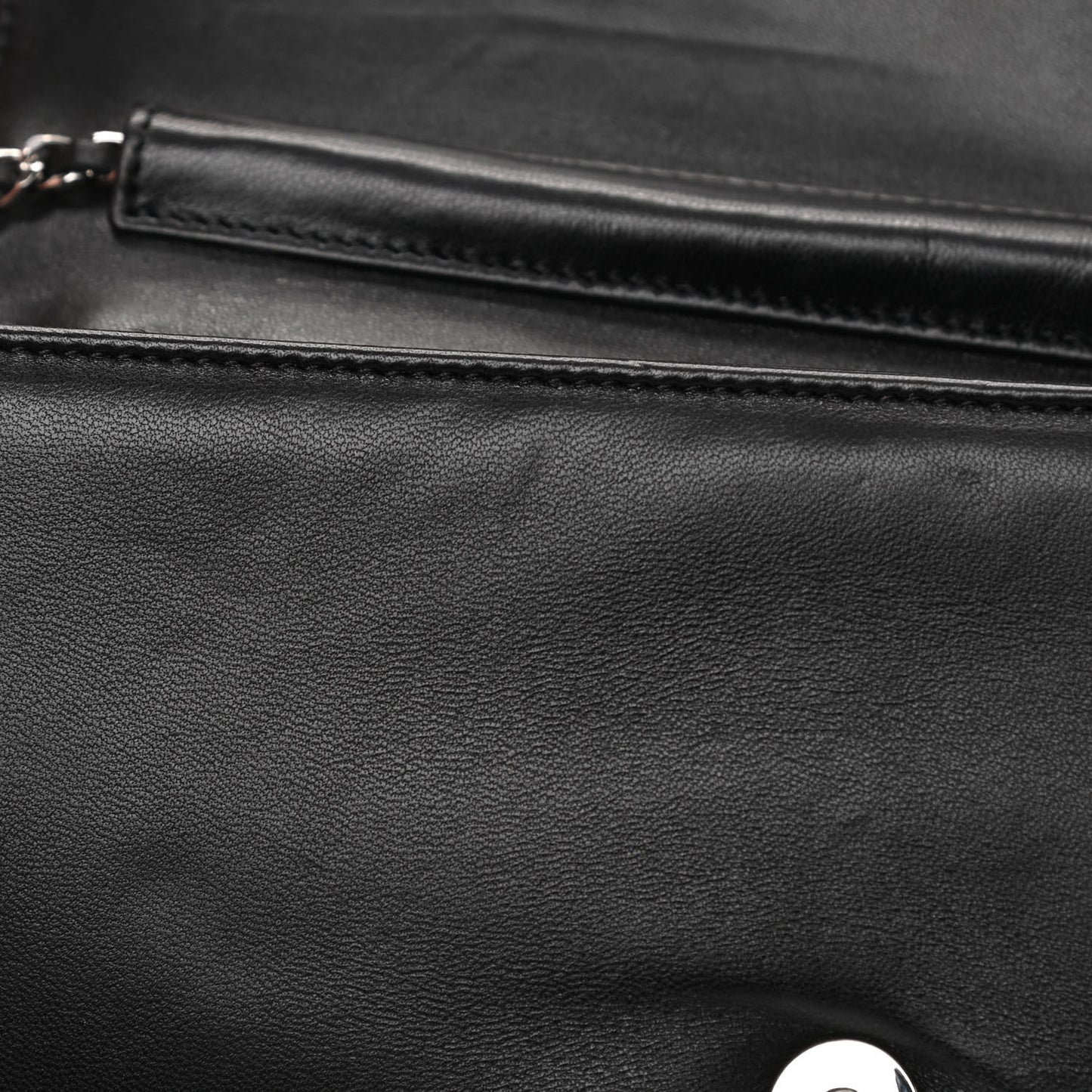 Lambskin Quilted Butterfly Clutch With Chain Black
