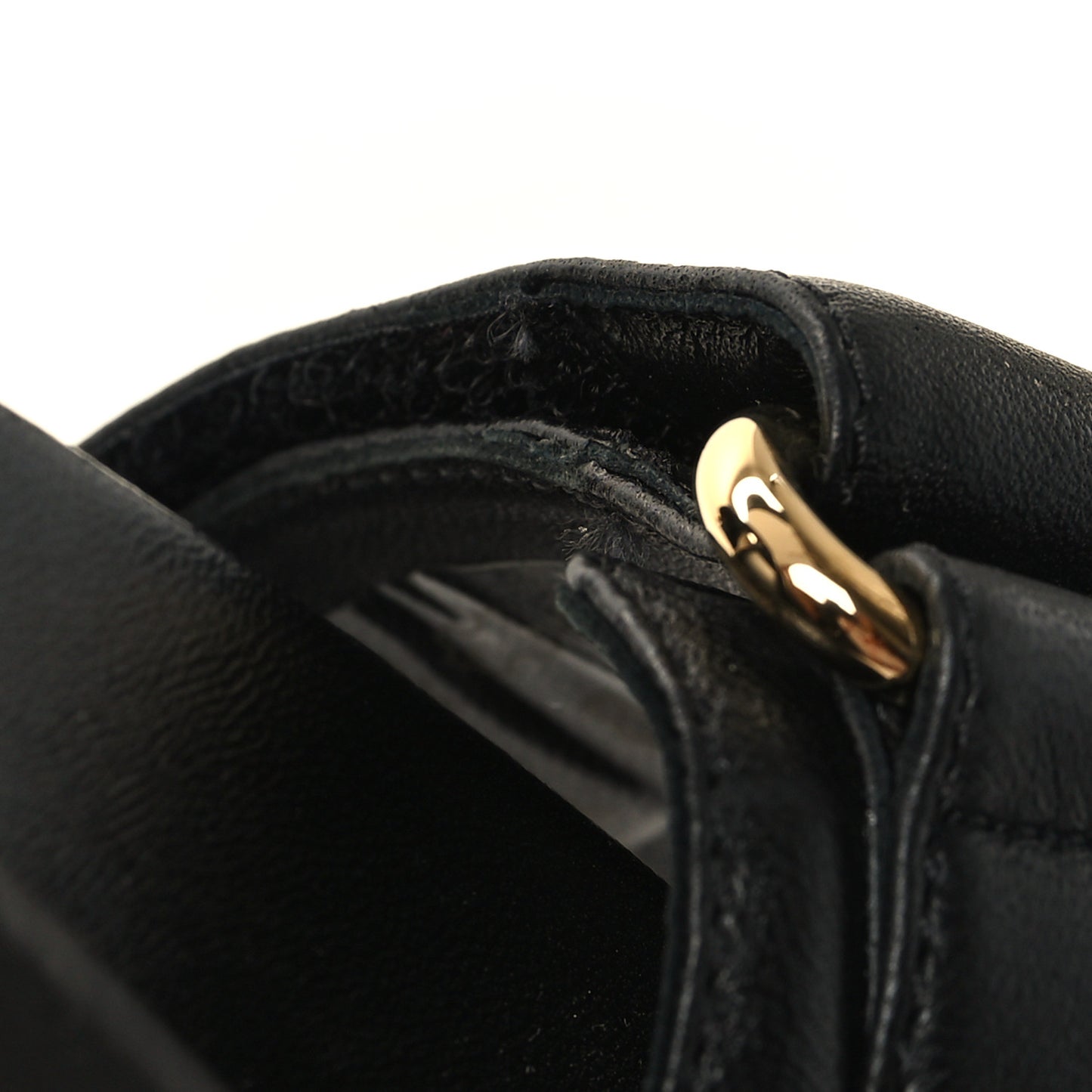 Lambskin Studded Paseo Flat Comfort Mule 38.5 Black