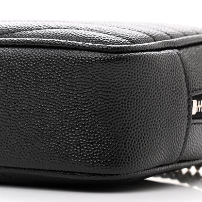 Saint Laurent Grain De Poudre Matelasse Monogram Mini Lou Camera Bag Black 10 of 11