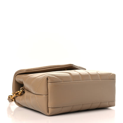 Saint Laurent Calfskin Y Quilted Monogram Toy Loulou Crossbody Bag Dark Beige 4 of 10