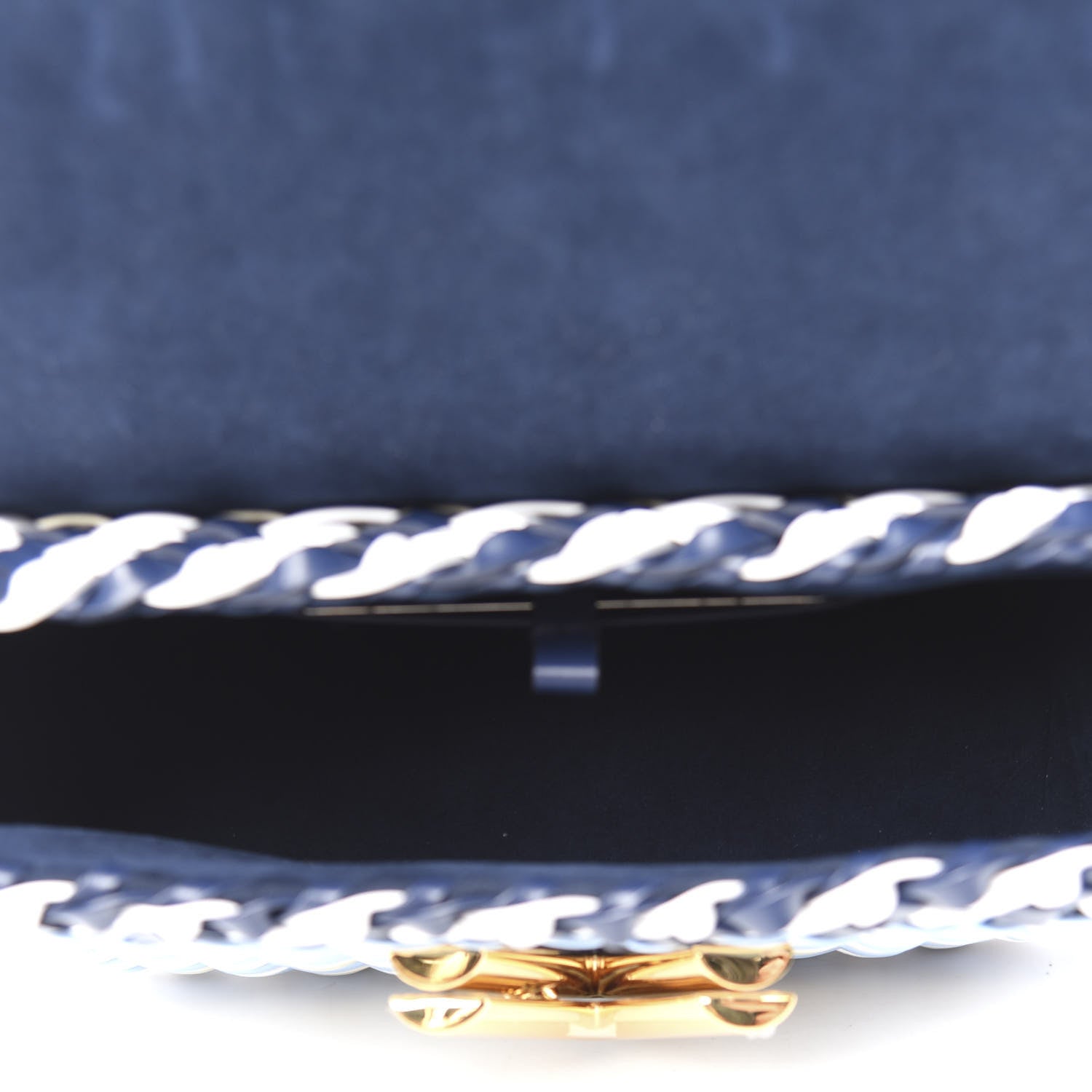 Louis Vuitton Epi Guinguette Twist Shoulder Bag MM Indigo Blue 5 of 9