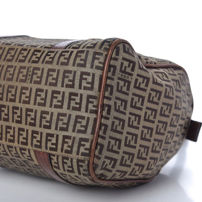 Fendi Zucchino Vitello Small Boston Mogano Panna Bruciato 9 of 11