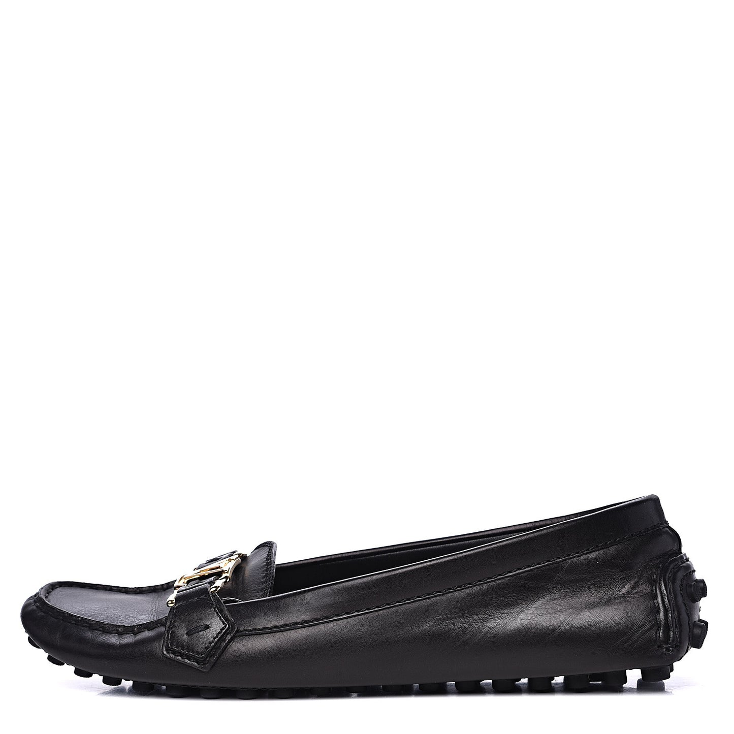 Calfskin Oxford Loafers 39.5 Black