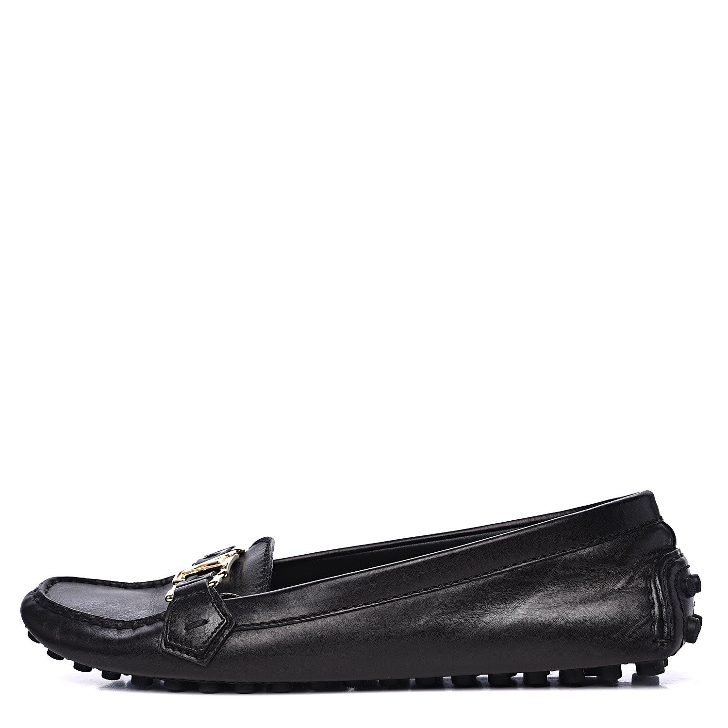Louis Vuitton Calfskin Oxford Loafers 39.5 Black 1 of 10