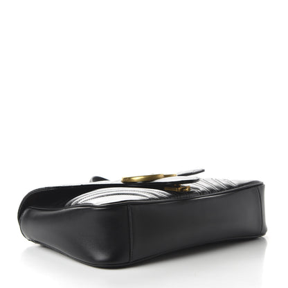 Gucci Calfskin Matelasse Medium GG Marmont Shoulder Bag Black 4 of 10