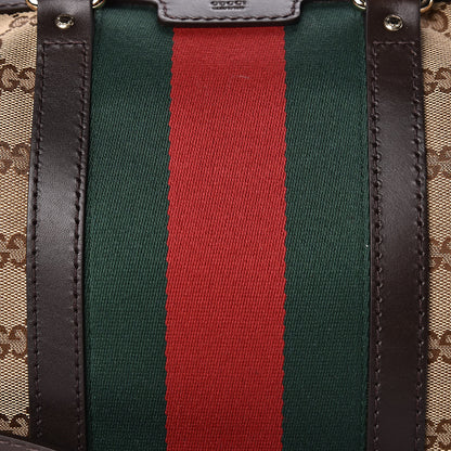Gucci Monogram Vintage Web Medium Boston Dark Brown 12 of 12