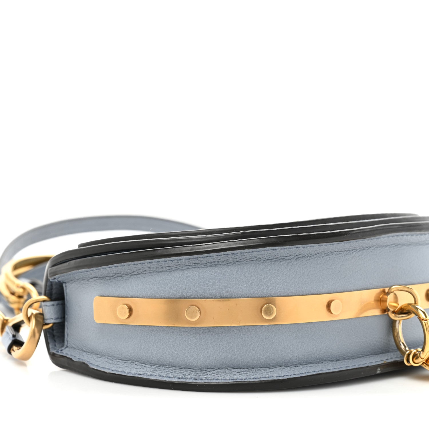 Chloe Calfskin Small Nile Bracelet Minaudiere Bag Washed Blue 10 of 17