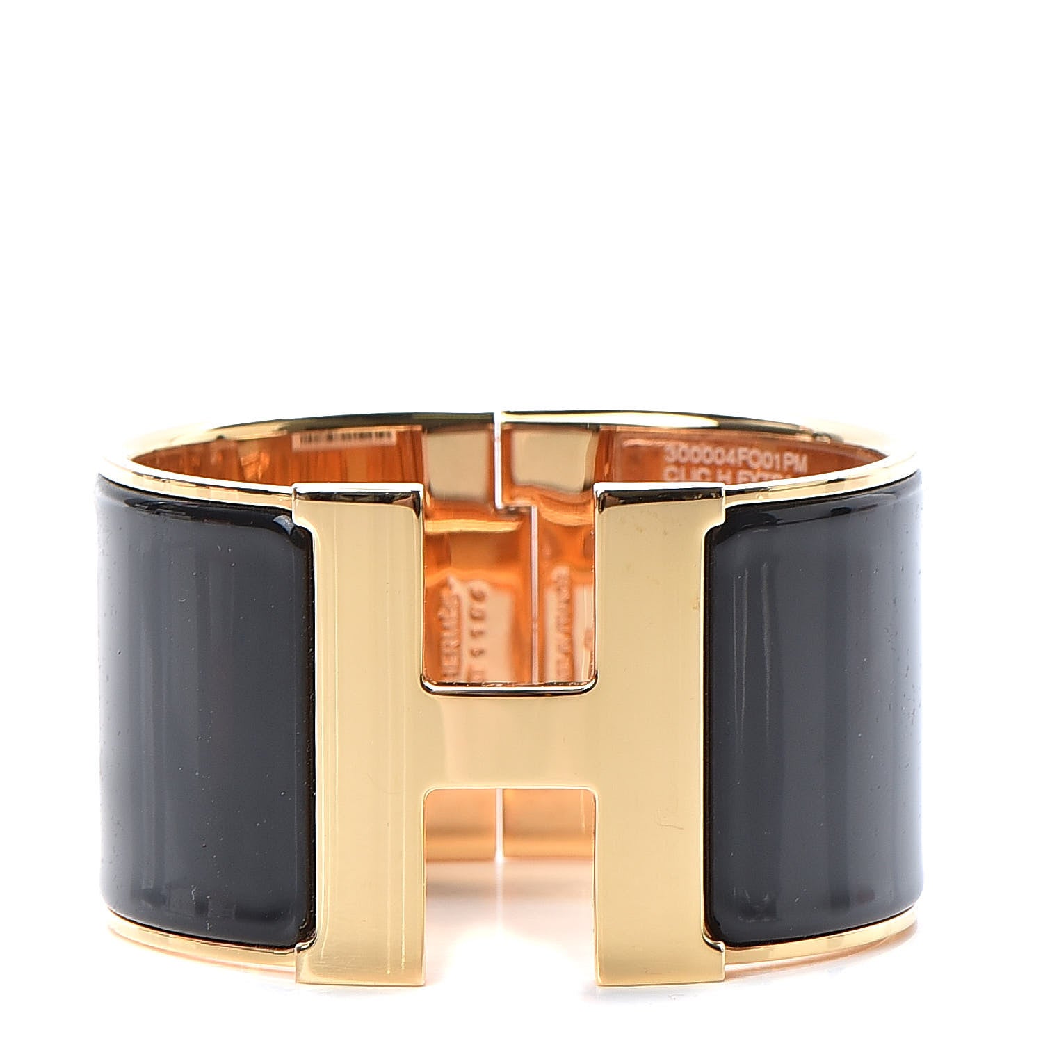 Hermes Enamel Extra Wide Clic Clac H Bracelet PM Black 1 of 6