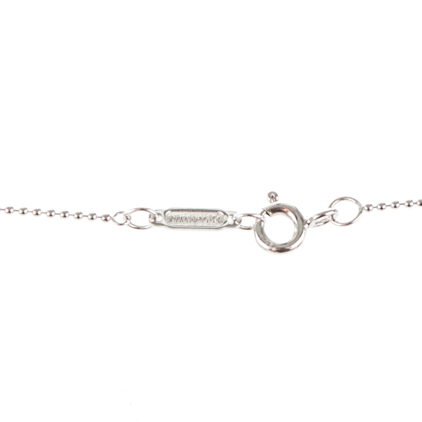 18K White Gold Diamond Medium Heart Key Pendant Necklace