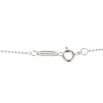 Tiffany 18K White Gold Diamond Medium Heart Key Pendant Necklace 6 of 7