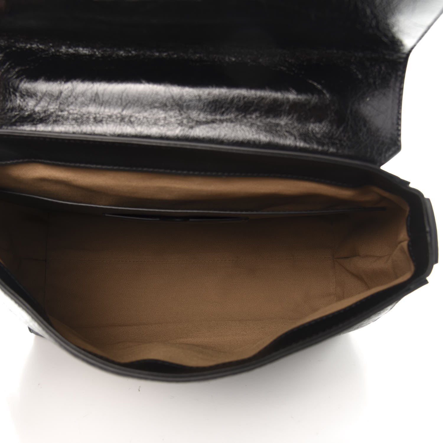 Givenchy Creased Patent Calfskin Medium ID Flap Black 5 of 9