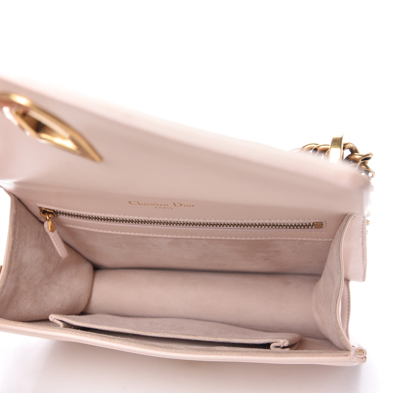 Christian Dior Lambskin Studded Small Diorama Flap Bag Nude 5 of 10