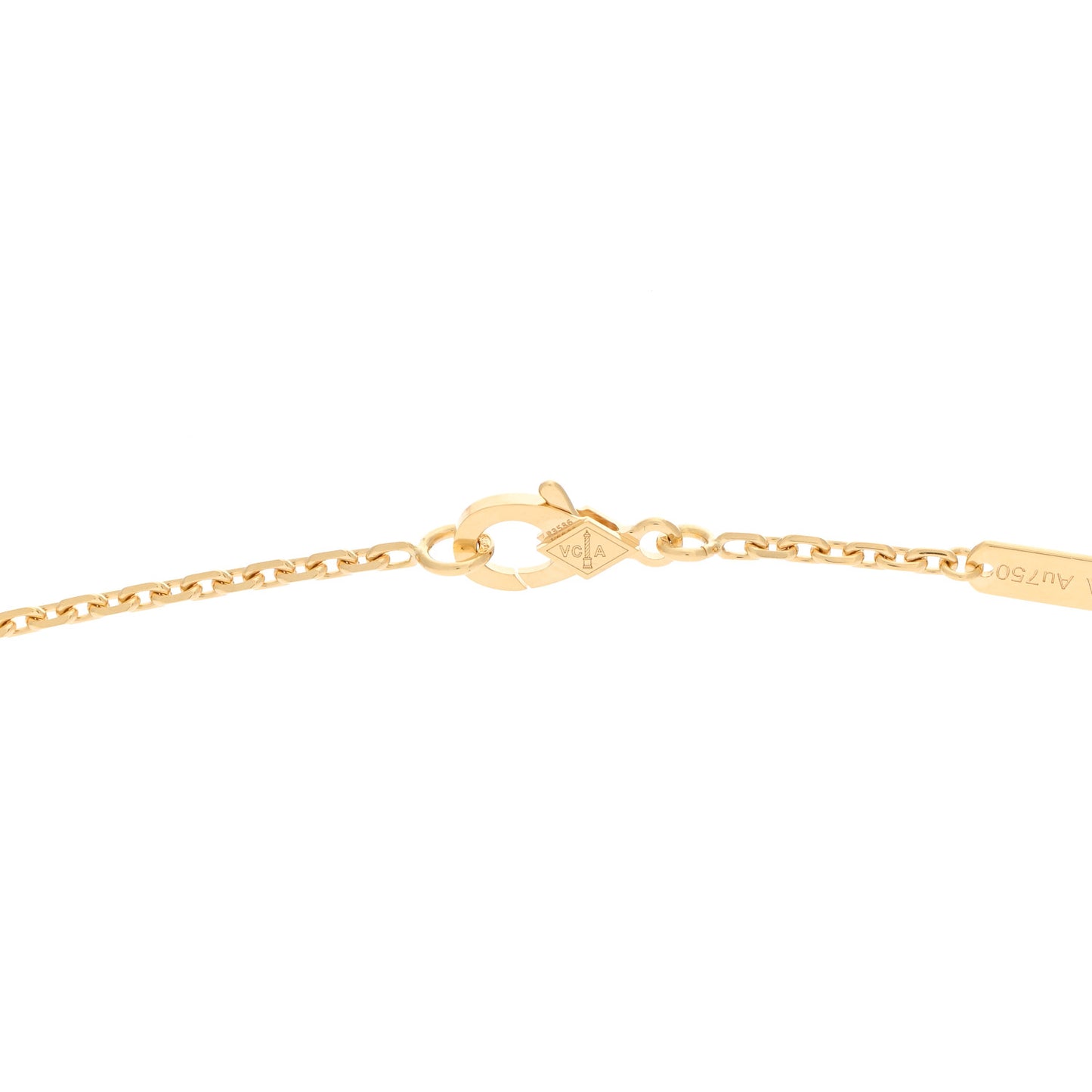 18K Yellow Gold Guilloche Magic Alhambra Long Necklace