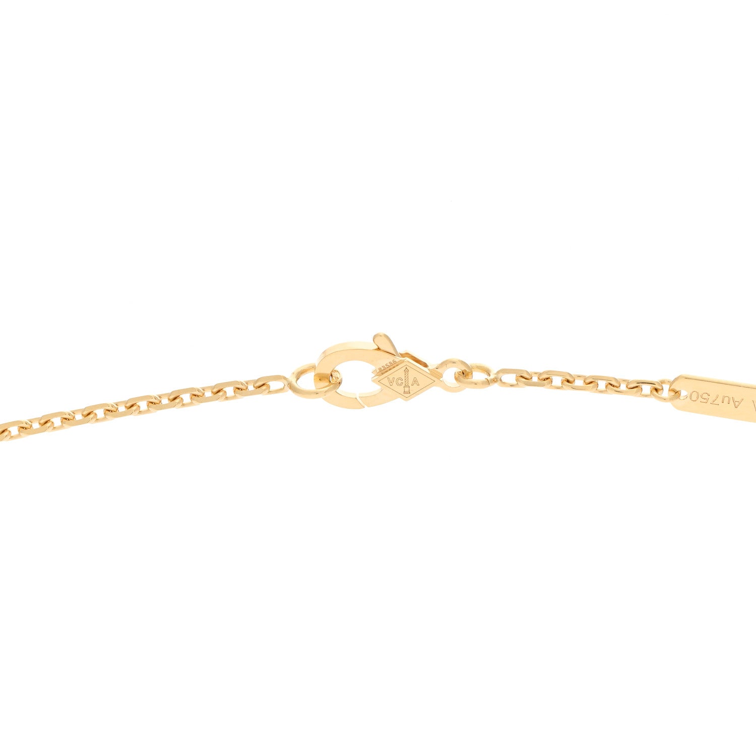 Van Cleef & Arpels 18K Yellow Gold Guilloche Magic Alhambra Long Necklace 5 of 6