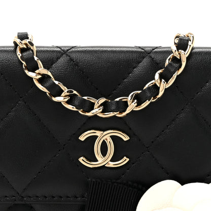 Chanel Lambskin Quilted My Chanel Lady Card Holder On Chain Black 10 of 12