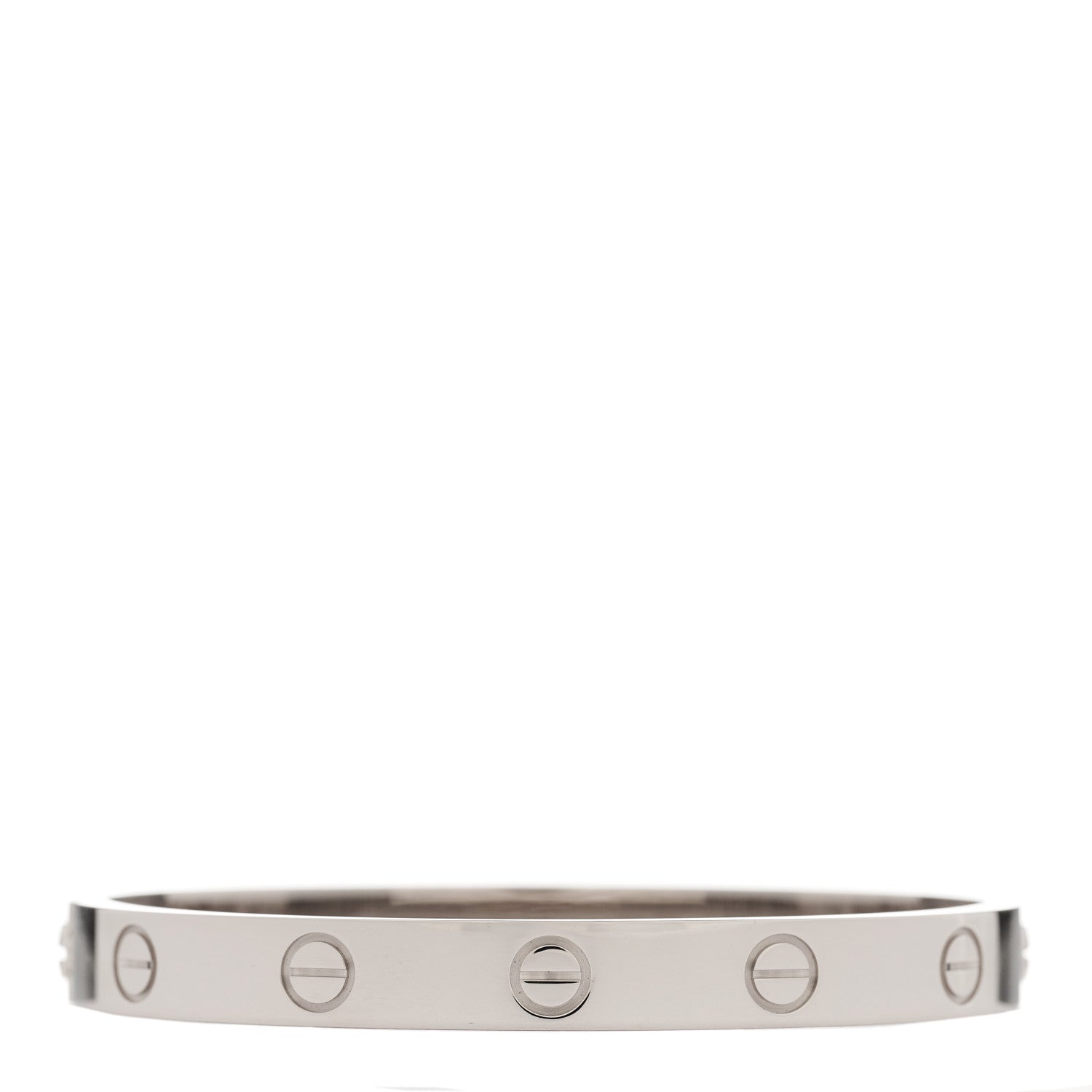 Cartier 18K White Gold LOVE Bracelet 15 2 of 9