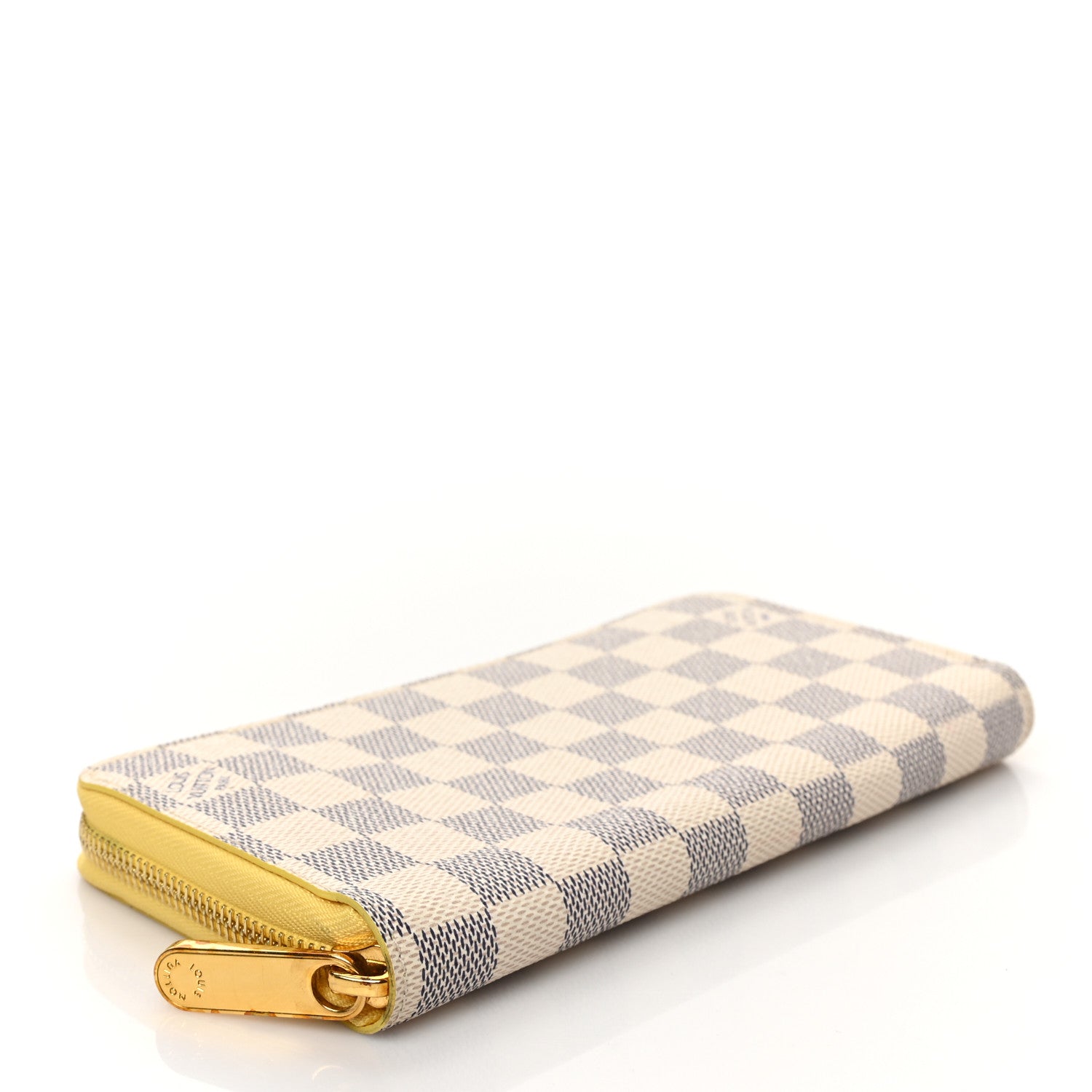 Louis Vuitton Damier Azur Zippy Wallet Jaune Pale 4 of 6