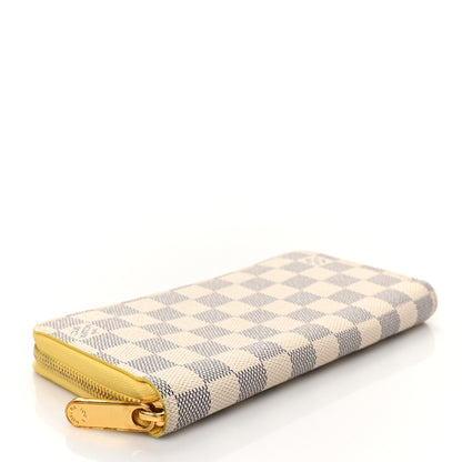 Louis Vuitton Damier Azur Zippy Wallet Jaune Pale 4 of 6