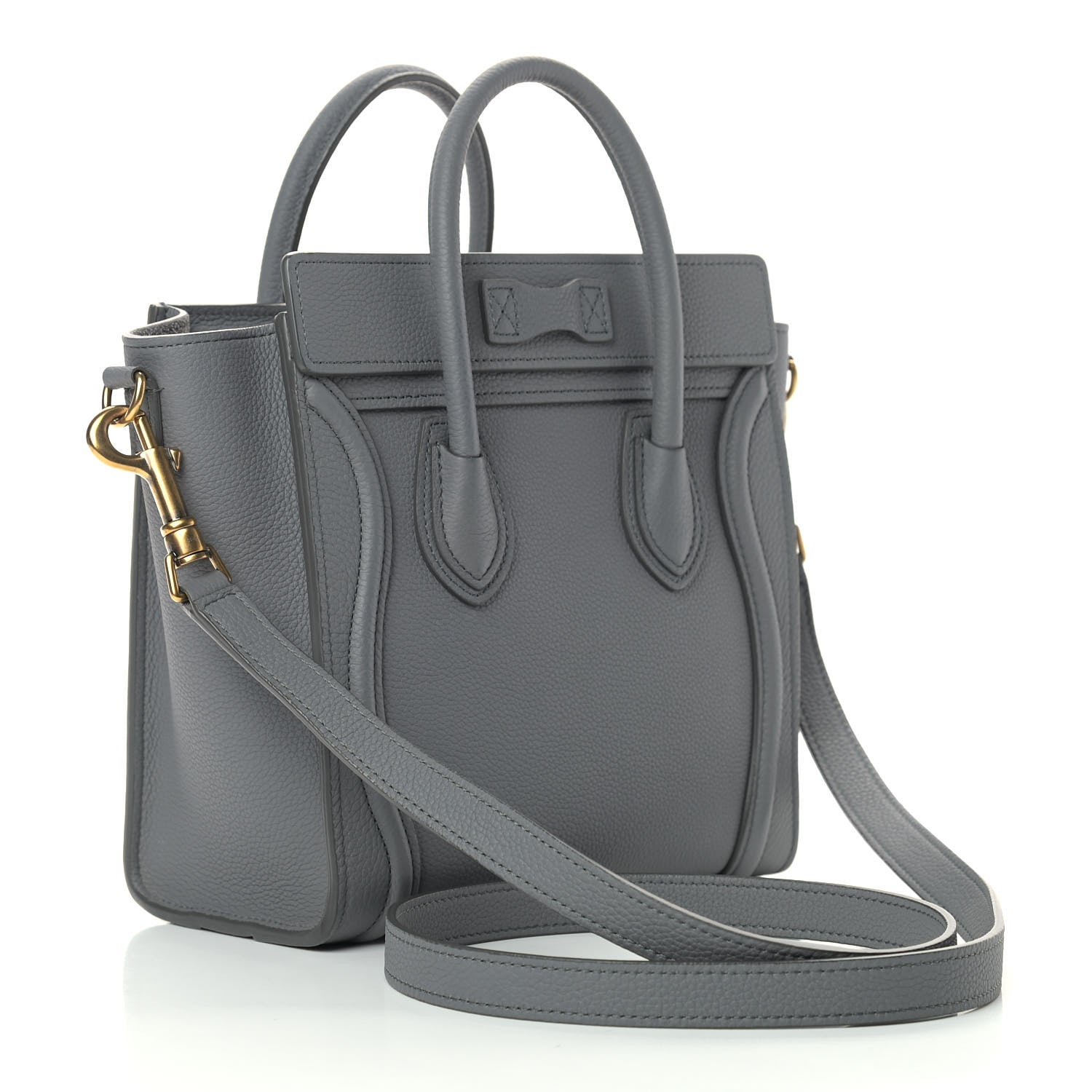 Celine Baby Drummed Calfskin Nano Luggage Kohl 3 of 10