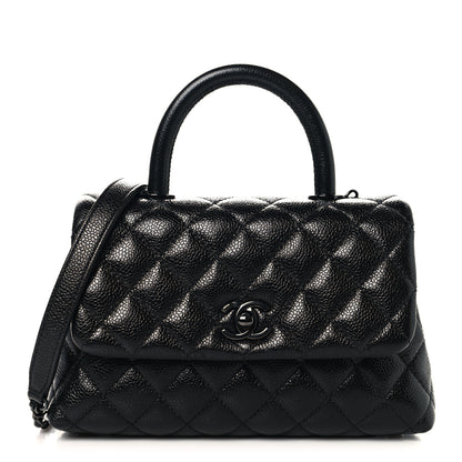 Chanel Caviar Quilted Mini Coco Handle Flap So Black 1 of 11