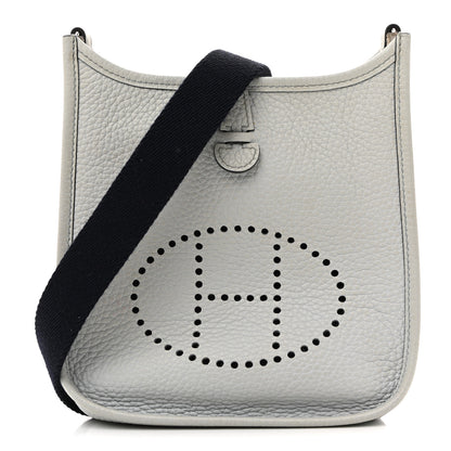 Hermes Taurillon Clemence Amazone Evelyne TPM Bleu Pale Indigo 1 of 17