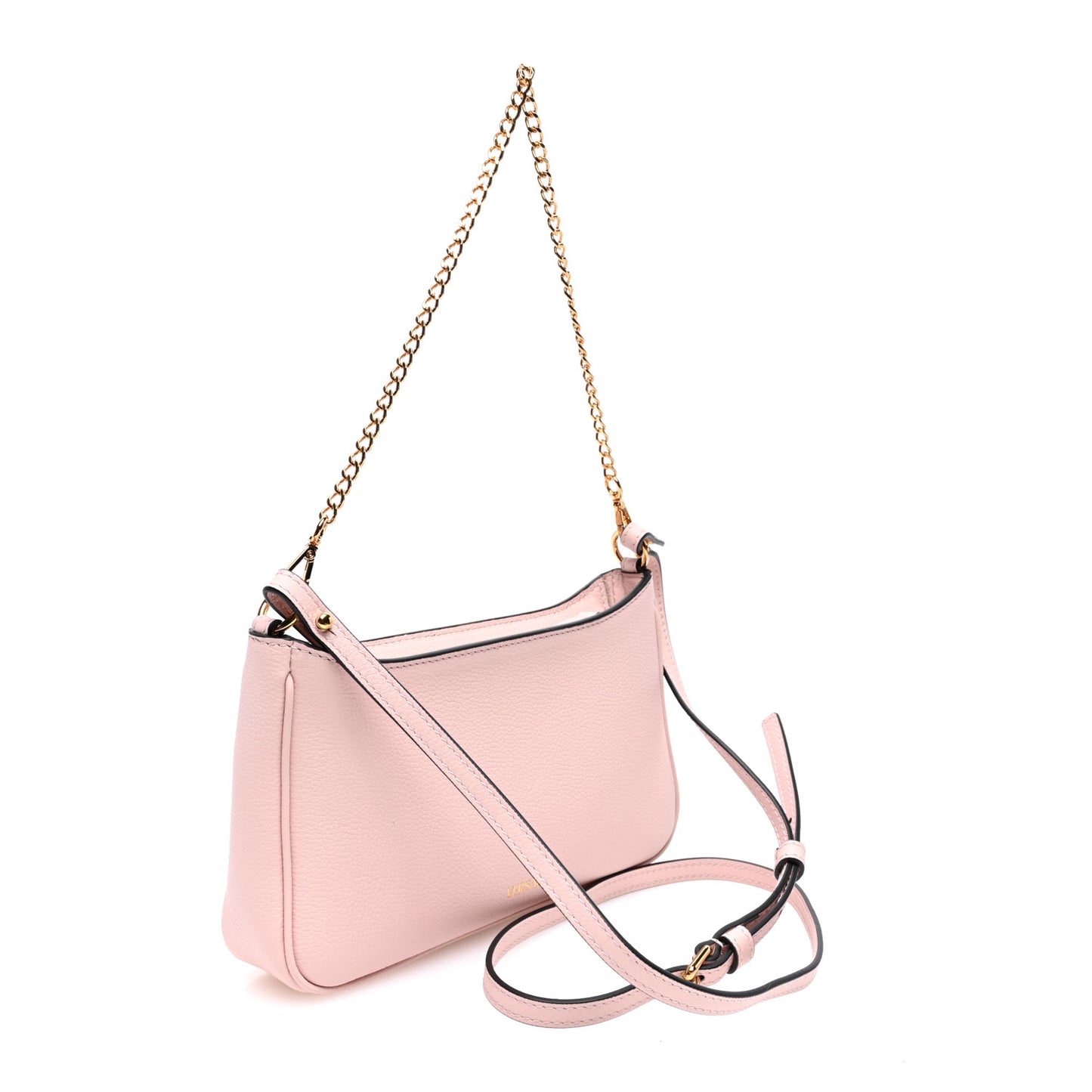 Grained Calfskin La Medusa Mini Crossbody Bag Dusty Rose