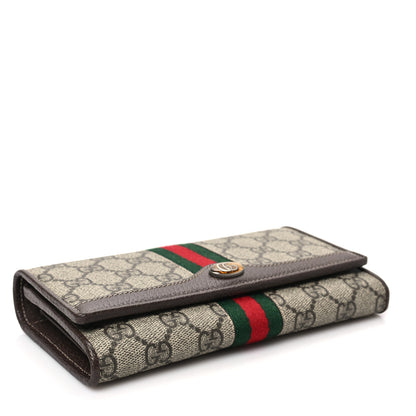 Gucci GG Supreme Monogram Web Ophidia Wallet On Chain Brown 4 of 7