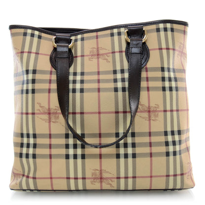 Burberry Haymarket Check Large Tote Brown 3 of 9