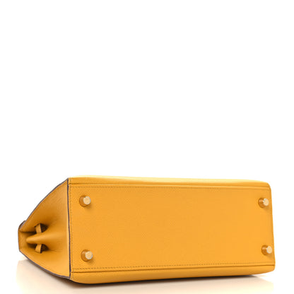 Hermes Epsom Kelly Sellier 25 Jaune Ambre 3 of 13