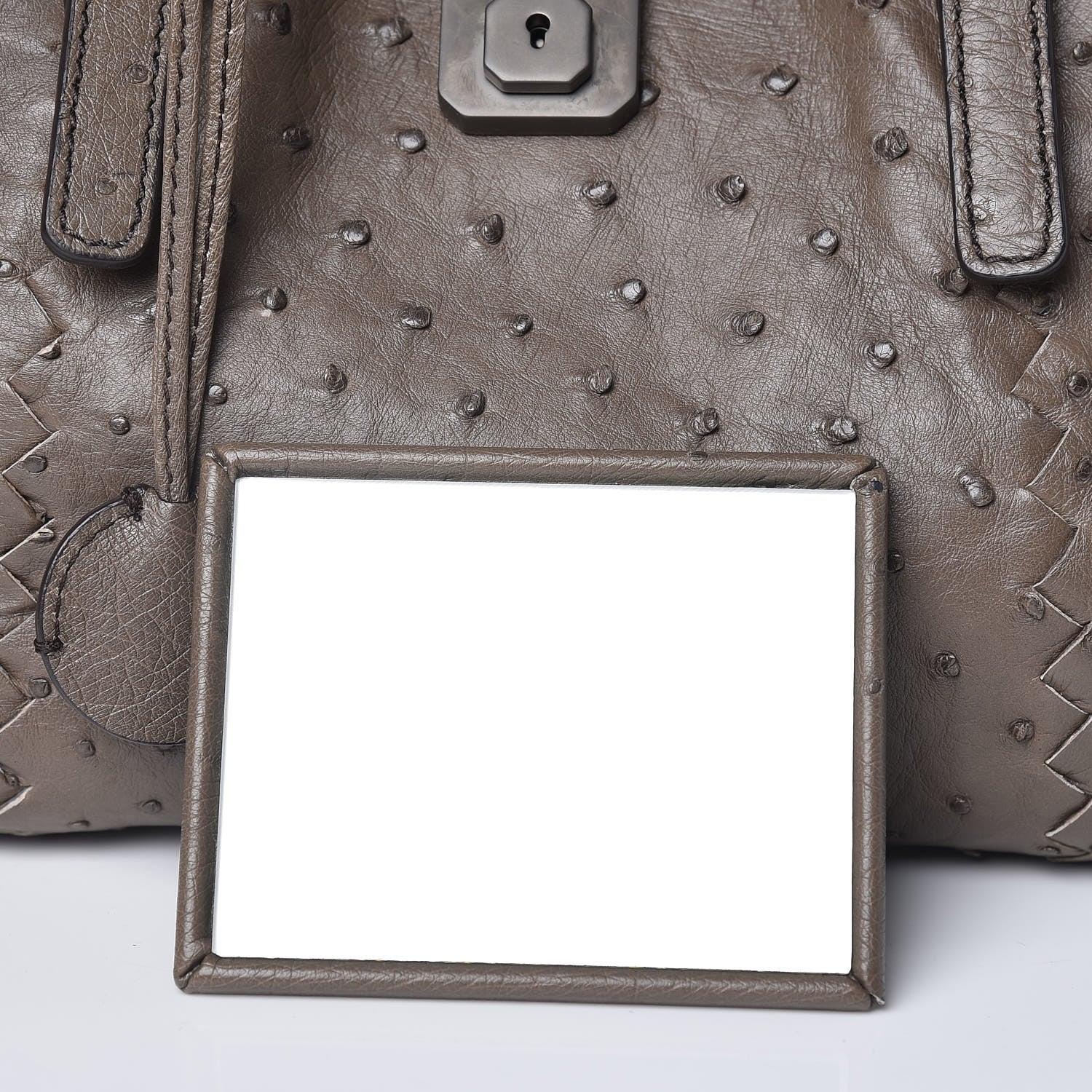 Bottega Veneta Ostrich Small Roma Tote Brown 13 of 17