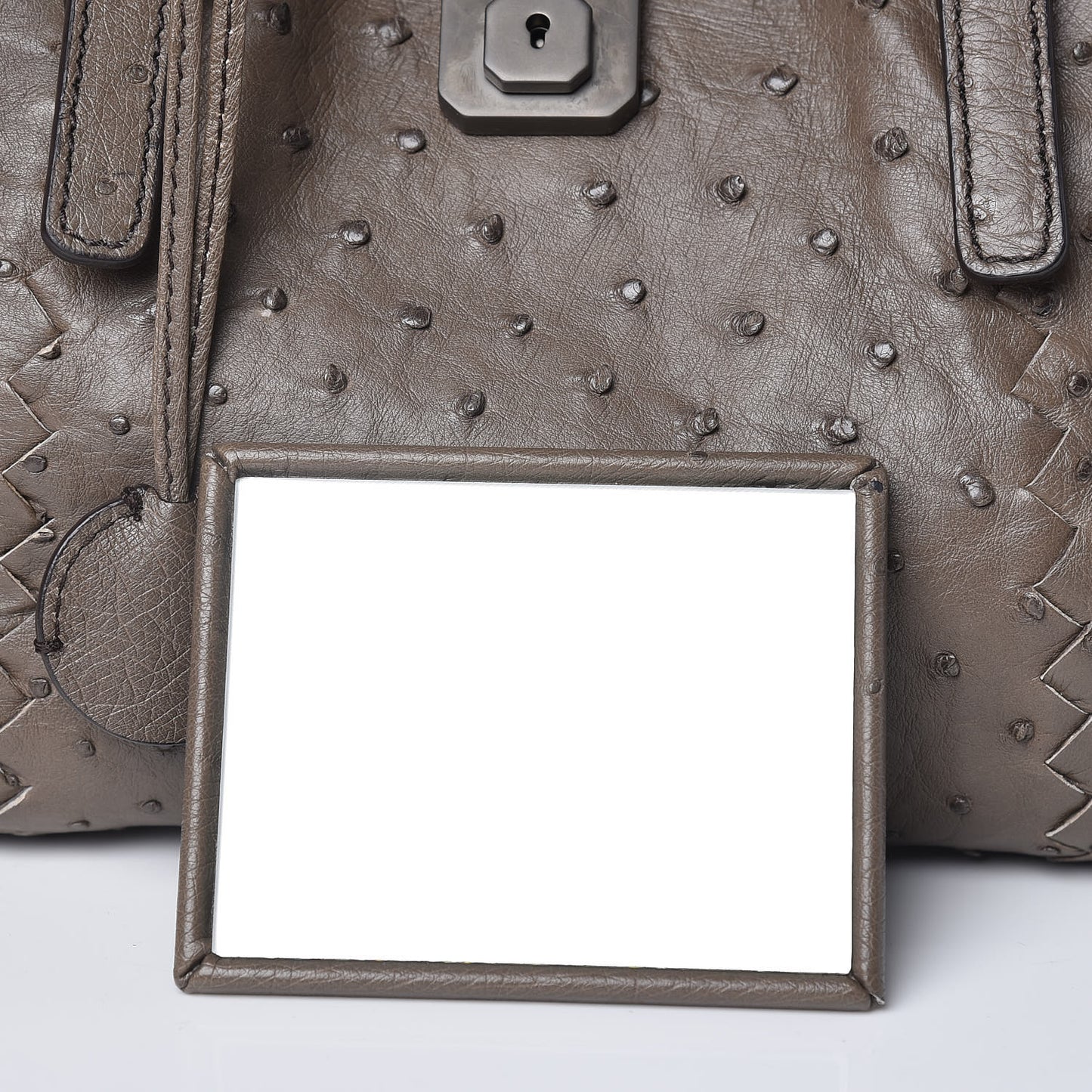 Ostrich Small Roma Tote Brown