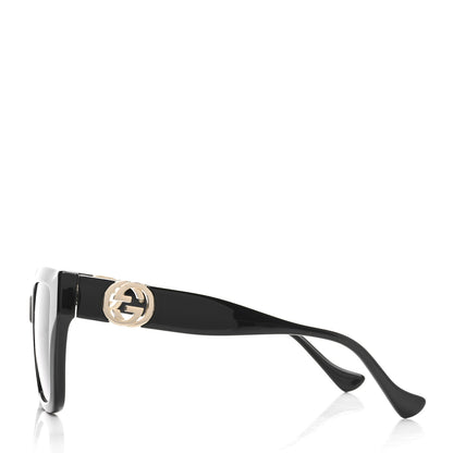 Gucci Acetate Square Frame Chain Sunglasses GG1023S Black 3 of 7