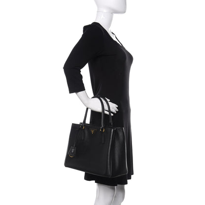 Prada Saffiano Lux Medium Tote Black 3 of 12