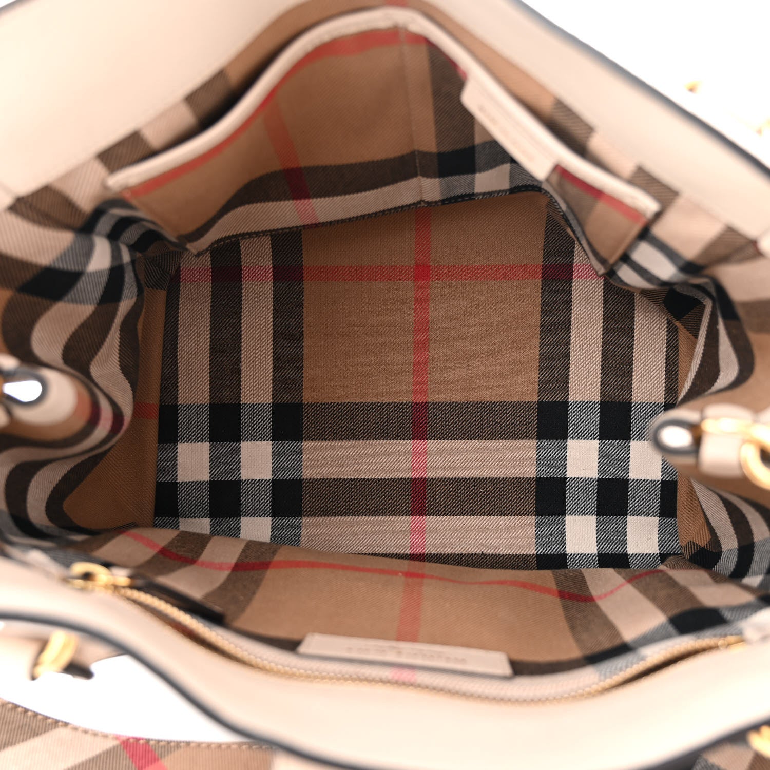 Burberry Soft Grain Calfskin Medium Buckle Tote Limestone 5 of 12
