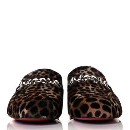 Christian Louboutin Pony Hair Coolito Swing Donna Flat 38 Brown Black 2 of 8