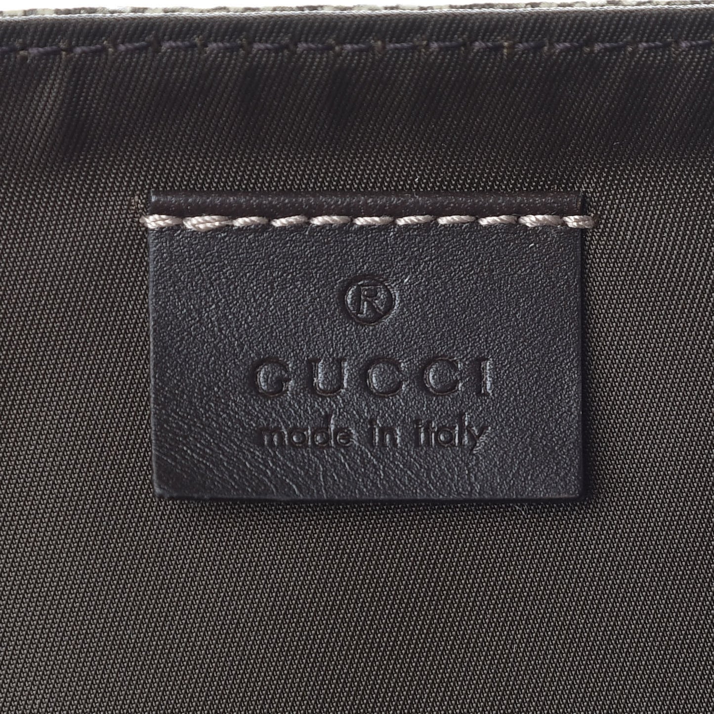 GG Supreme Monogram Selleria Calfskin Messenger Diaper Bag Beige Ebony Cocoa Dark Chocolate