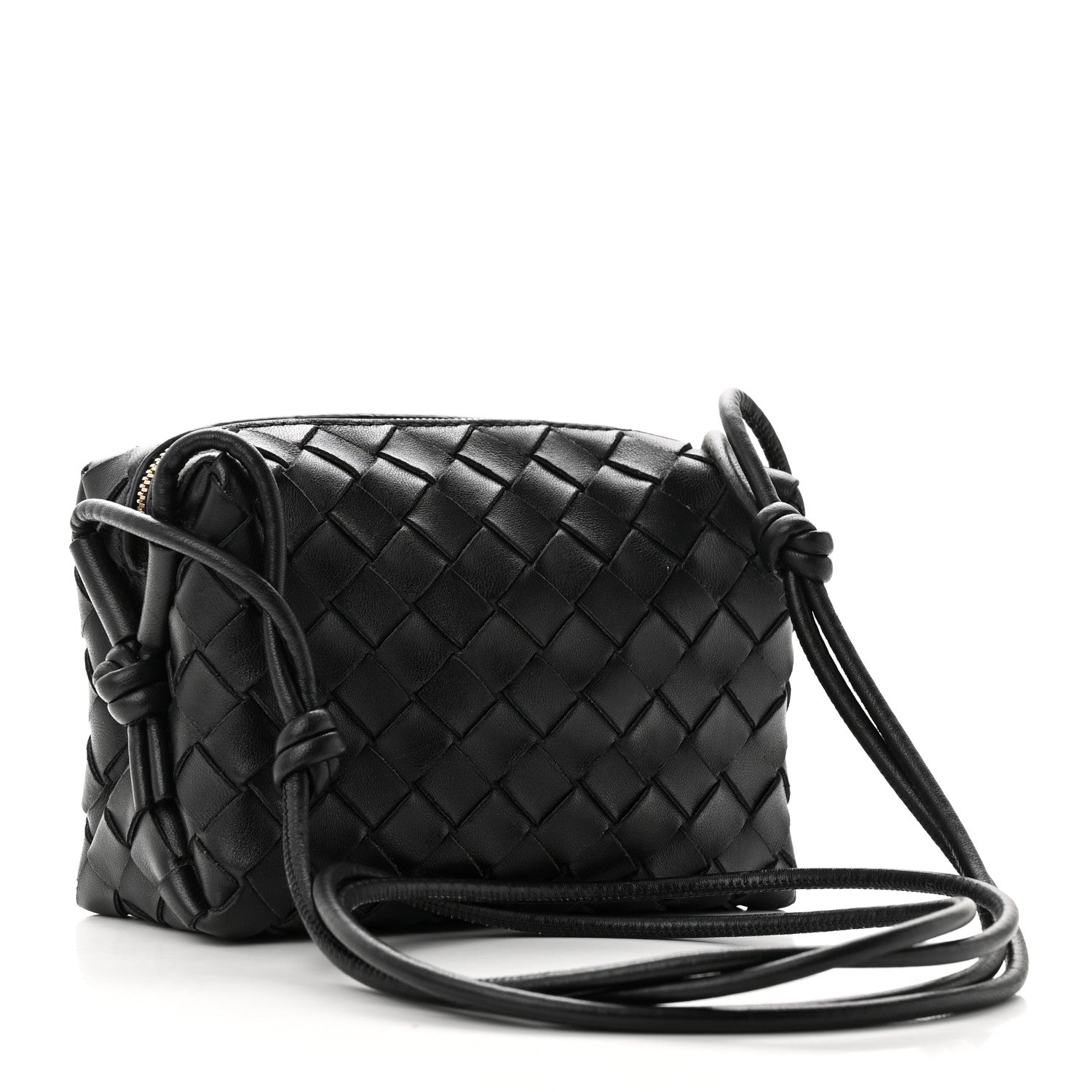 Bottega Veneta Nappa Intrecciato Mini Loop Camera Bag Black 2 of 9
