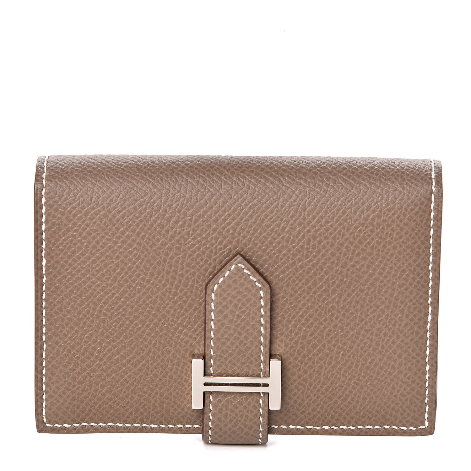 Hermes Epsom Bearn Card Holder Wallet Etoupe 1 of 7