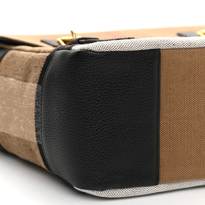Burberry Canvas Mega Check Small Baildon Messenger Bag Black 9 of 10