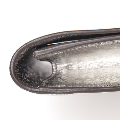 Saint Laurent Metallic Calfskin Monogram Large Belle De Jour Clutch Silver 9 of 9