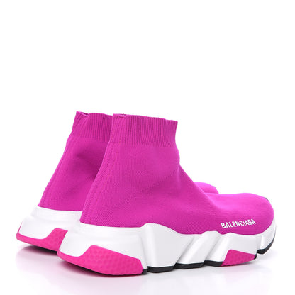 Balenciaga Neoprene Knit Womens Speed Sneakers 37 Fuchsia 4 of 8
